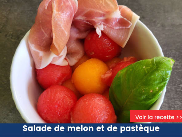 Salade de melon et de pastèque